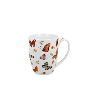 Kubek 350 ml w koszyczku BUTTERFLIES (sprzedaż w zestawach po 6 szt.)