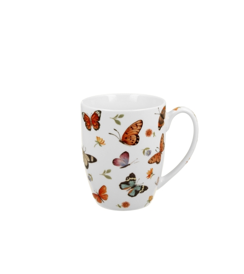 Kubek 350 ml w koszyczku BUTTERFLIES (sprzedaż w zestawach po 6 szt.)