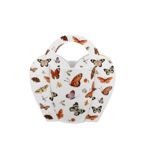 Kubek 350 ml w koszyczku BUTTERFLIES (sprzedaż w zestawach po 6 szt.)