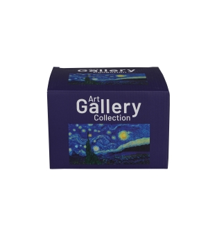 Dzbanek z zaparzaczem ze stali nierdzewnej i 2 czarkami STARRY NIGHT inspired by Van Gogh