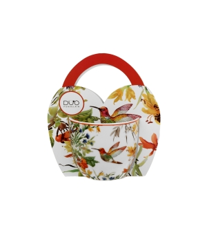 Kubek 460 ml w "koszyczku" LINNEA (sprzedaż w zestawach po 4 szt.)