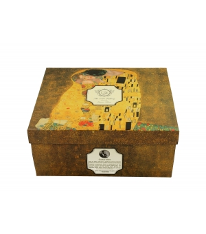 Filiżanki ze spodkami 250 ml komplet 2 szt. THE KISS by Gustav Klimt