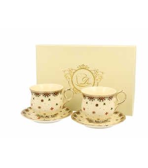 ECRU 2 filiżanki espresso ze spodkami CASABLANCA