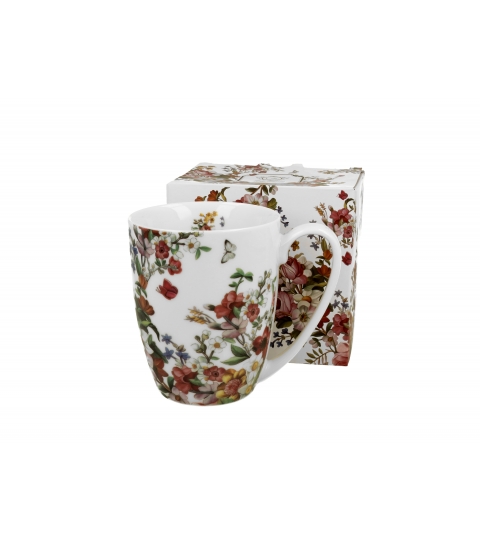 Kubek classic VINTAGE FLOWERS WHITE