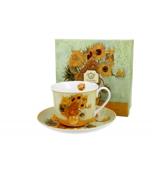 Filiżanka jumbo ze spodkiem 400 ml SUNFLOWERS inspired by V. van Gogh