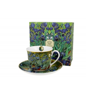 Filiżanka jumbo ze spodkiem 400 ml Irises inspired by V. van Gogh