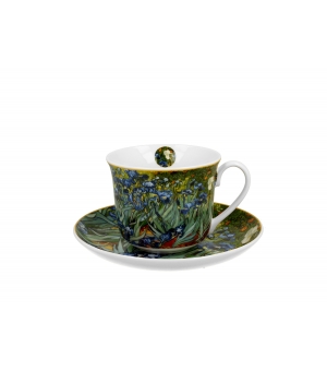Filiżanka jumbo ze spodkiem 400 ml Irises inspired by V. van Gogh