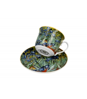 Filiżanka jumbo ze spodkiem 400 ml Irises inspired by V. van Gogh