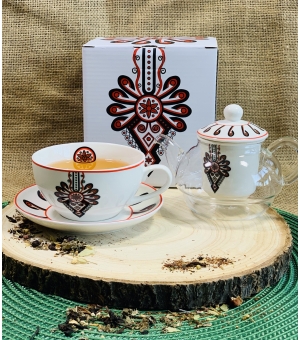 Tea for One szklany / Filiżanka z dzbankiem szklanym PARZENICA