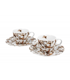 Filiżanki espresso ze spodkami 110 ml komplet 2 szt. PTASZKI