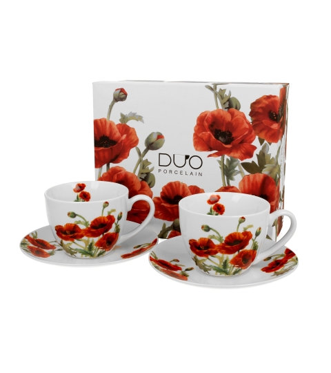 2 filiżanki ze spodkami CLASSIC POPPIES