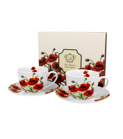 2 filiżanki ze spodkami CLASSIC POPPIES