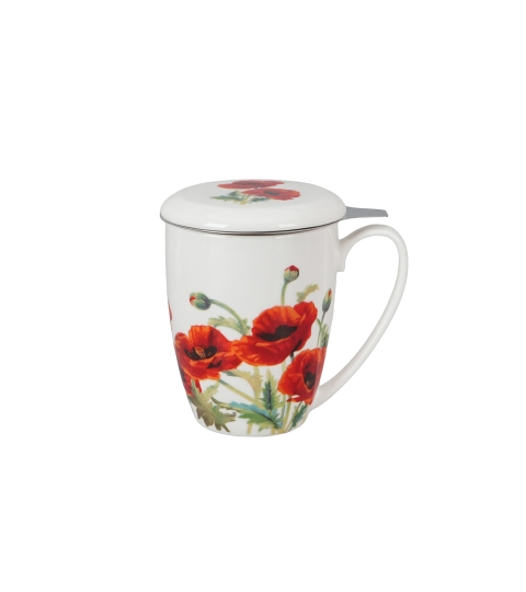 Kubek z zaparzaczem ze stali nierdzewnej CLASSIC POPPIES
