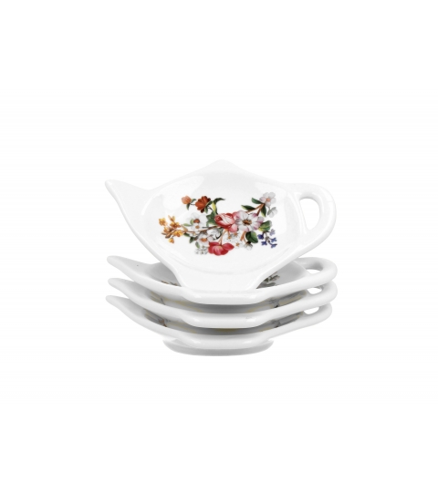 Zestaw 4 podstawek VINTAGE FLOWERS WHITE