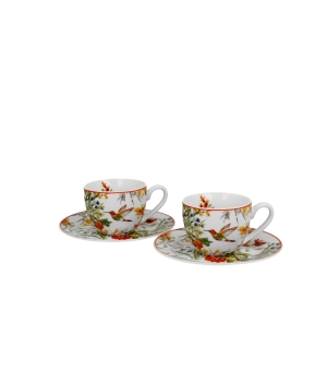 2 filiżanki espresso ze spodkami LINNEA