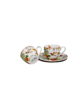 2 filiżanki espresso ze spodkami LINNEA