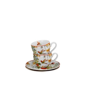2 filiżanki espresso ze spodkami LINNEA