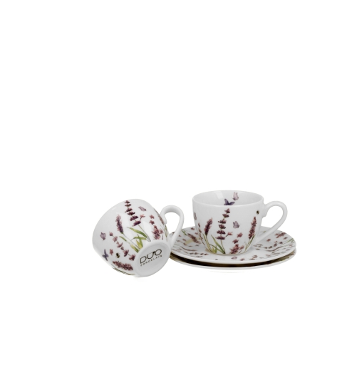2 filiżanki espresso ze spodkami CLASSIC LAVENDER
