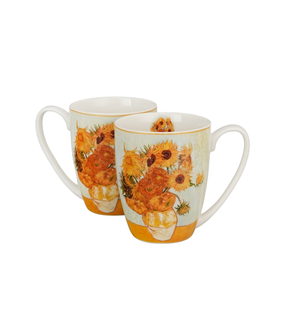 2 kubki classic SUNFLOWERS inspired by Van Gogh