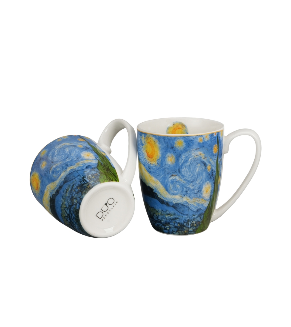 2 kubki classic STARRY NIGHT inspired by Van Gogh