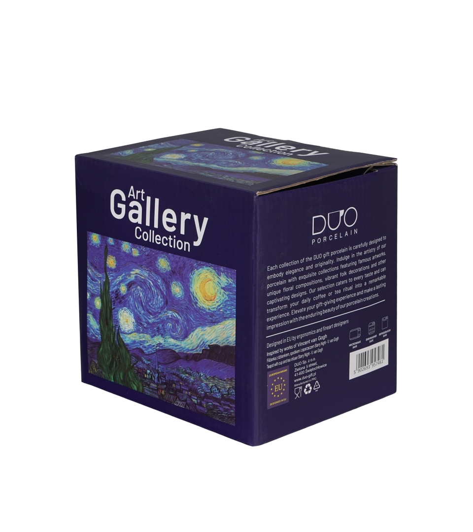 Filiżanka z dzbankiem i zaparzaczem STARRY NIGHT inspired by Van Gogh