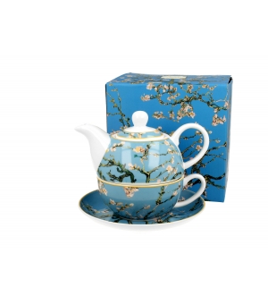 Tea for One porcelanowy / Filiżanka z dzbankiem i spodkiem Almond Blossom by V. van Gogh