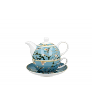 Tea for One porcelanowy / Filiżanka z dzbankiem i spodkiem Almond Blossom by V. van Gogh