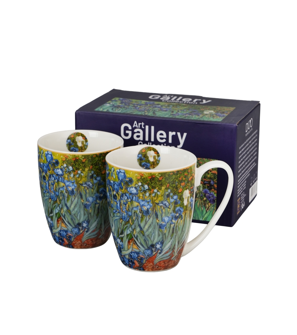 2 kubki classic IRISES inspired by Van Gogh