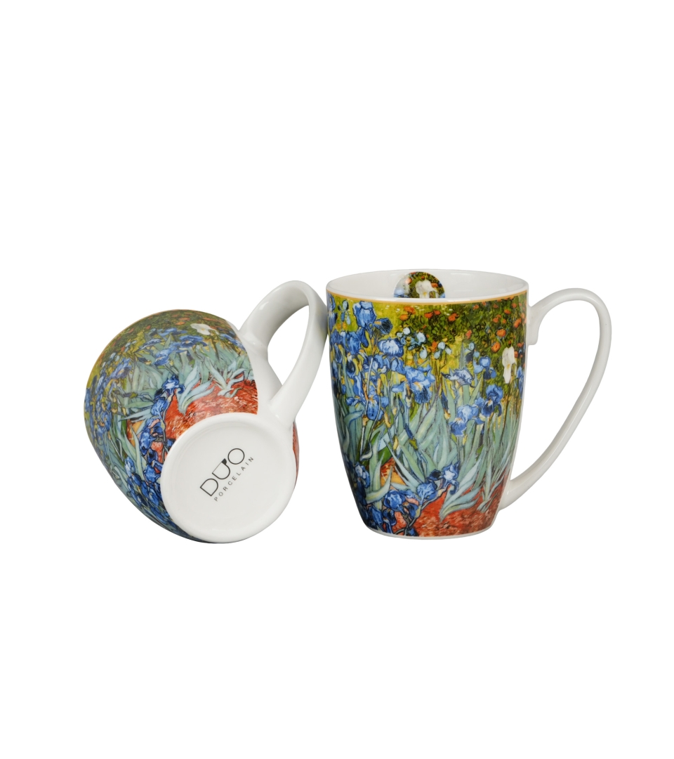 2 kubki classic IRISES inspired by Van Gogh