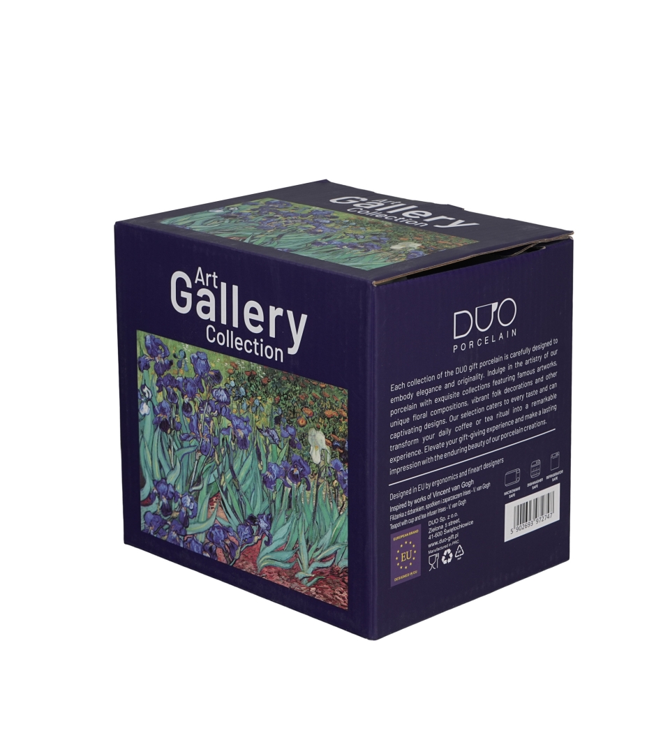 Filiżanka z dzbankiem i zaparzaczem ze stali nierdzewnej IRISES inspired by Van Gogh