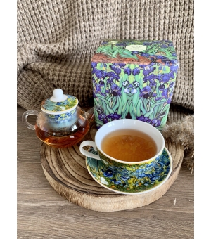 Tea for One szklany / Filiżanka z dzbankiem szklanym IRISES by V. van Gogh
