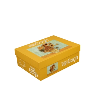 2 filiżanki espresso ze spodkami SUNFLOWERS inspired by Van Gogh