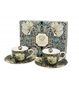 Filiżanki espresso ze spodkami 110 ml komplet 2 szt. PIMPERNEL inspired by William Morris