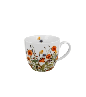 Kubek 460 ml w "koszyczku" WILD BIRD (sprzedaż w zestawach po 4 szt.)