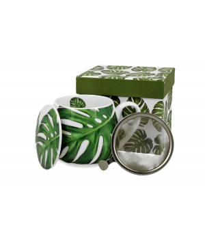 Kubek baryłka z zaparzaczem 430 ml MONSTERA