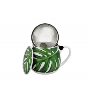 Kubek baryłka z zaparzaczem 430 ml MONSTERA