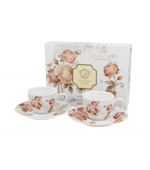Filiżanki espresso ze spodkami 110 ml komplet 2 szt. SECESJA