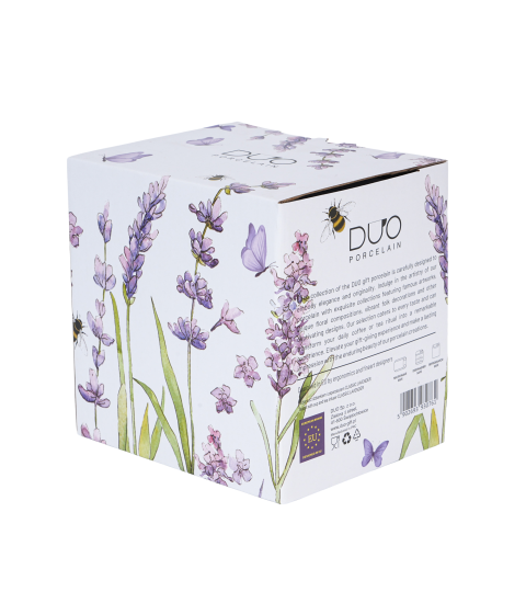 Filiżanka z dzbankiem z zaparzaczem ze stali nierdzewnej CLASSIC LAVENDER