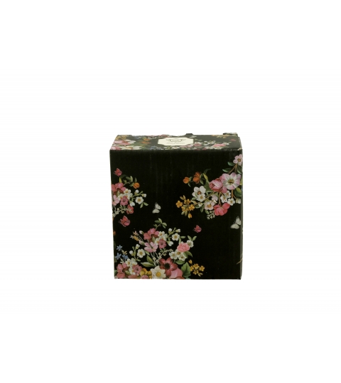 Zestaw 4 podstawek VINTAGE FLOWERS BLACK