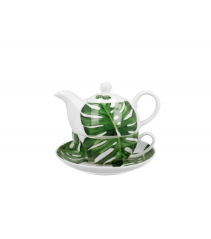 Filiżanka z dzbankiem i spodkiem MONSTERA