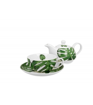 Filiżanka z dzbankiem i spodkiem MONSTERA