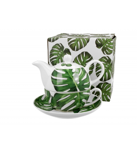 Filiżanka z dzbankiem i spodkiem MONSTERA