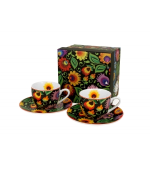Filiżanki espresso ze spodkami 110 ml komplet 2 szt. ETNIC