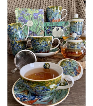 Filiżanka ze spodkiem 270 ml IRISES inspired by V. van Gogh