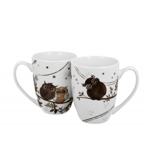 2 kubki classic CHARMING OWLS
