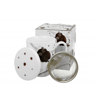 Kubek z zaparzaczem (colorbox) CHARMING OWLS