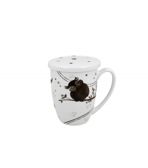 Kubek z zaparzaczem (colorbox) CHARMING OWLS