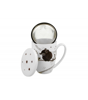 Kubek z zaparzaczem (colorbox) CHARMING OWLS
