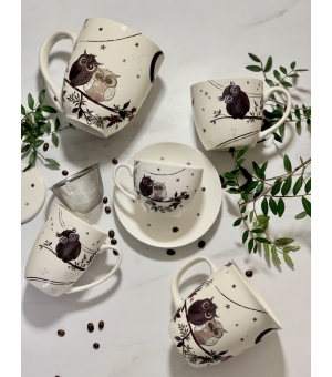 Kubek z zaparzaczem (colorbox) CHARMING OWLS