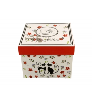 Filiżanki ze spodkami 280 ml komplet 2 szt. KOTY ETNO